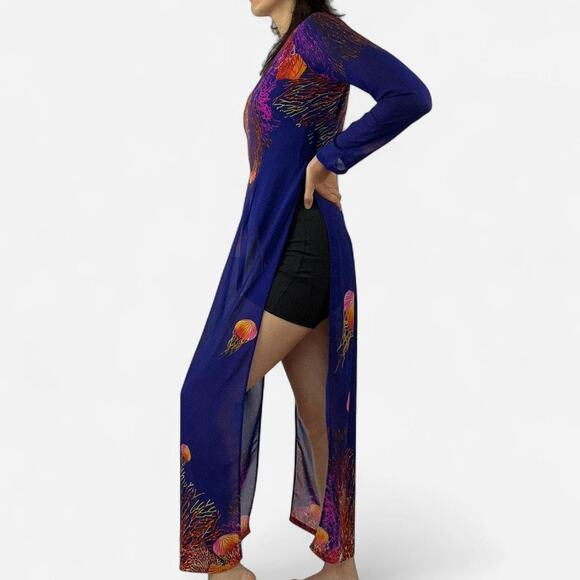 Ocean print sheer maxi dress - Picture 8 of 8